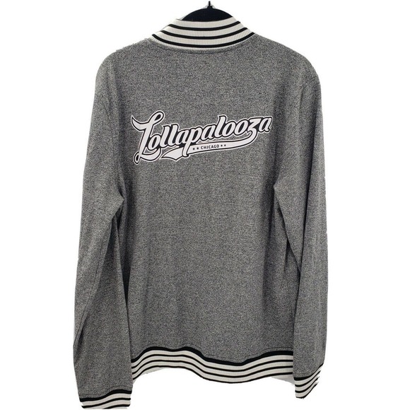 Brooklyn Lollapalooza Chicago graphic bomber jacket men size medium banded logo - Picture 1 of 16